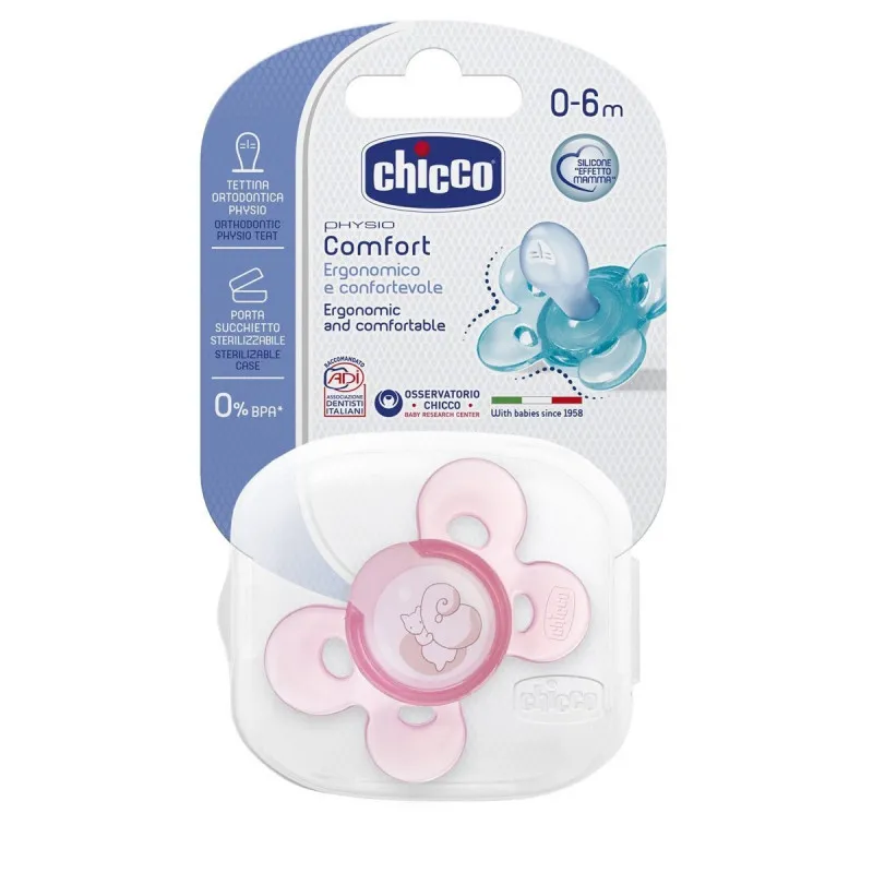 Assortiti Chicco Physio Comfort Baby Soother forma unica Bisfenolo A GRATIS 0-6m Rosa 