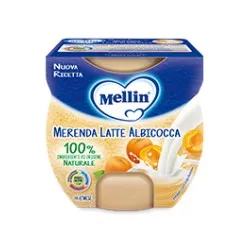 Mellin Merenda Latte E Albicocca 2x100g