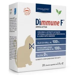 Dynamopet Dimmune f 20 bustine 2,5 ml per difese immunitarie del gatto
