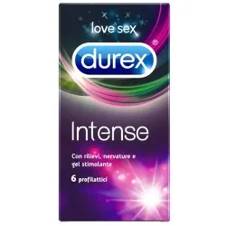 Durex intense orgasmic condom preservativi con venature 6 pezzi