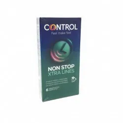 Control non stop xtra lines profilattici ritardanti 6 pezzi