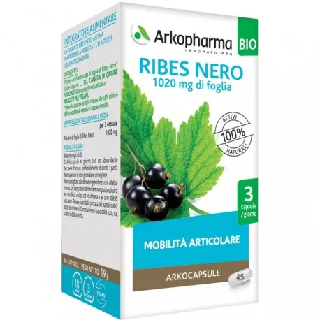 Arkofarm Arkocapsule Ribes nero integratore 45 capsule bio
