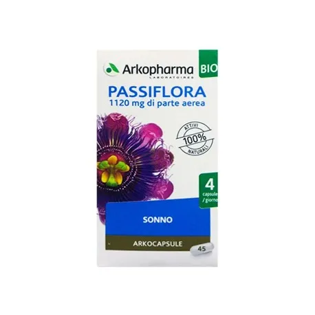 Arkofarm Arkocapsule passiflora bio integratore 45 capsule