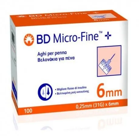 Ago BD Microfine G31 6mm per insulina 100 pezzi