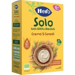 Fater Hero Baby Solo Crema 5 Cereali Bio per bambini 200 G