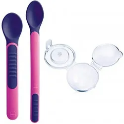 Mam Heat Sensitive Spoons&Cover cucchiaia con coperchio dai 6 mesi
